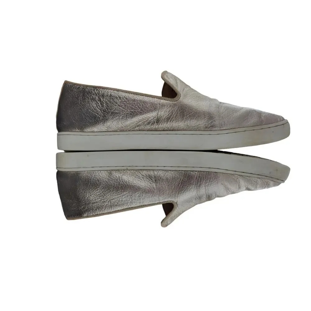 Birdies The Swift In Gold Leather Slip‎ On Sneakers Womens Size 9 Casual Comfort